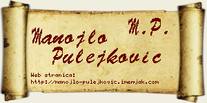 Manojlo Pulejković vizit kartica